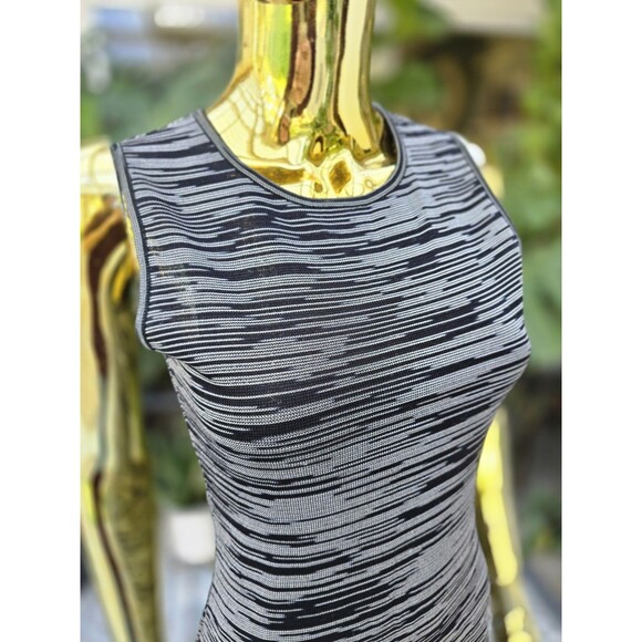 M Missoni Black and White Sleeveless Dress Bodycon Size 4 - Picture 3 of 9
